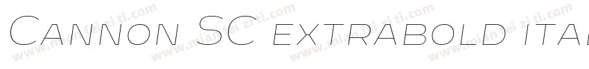 Cannon SC extrabold italic字体转换